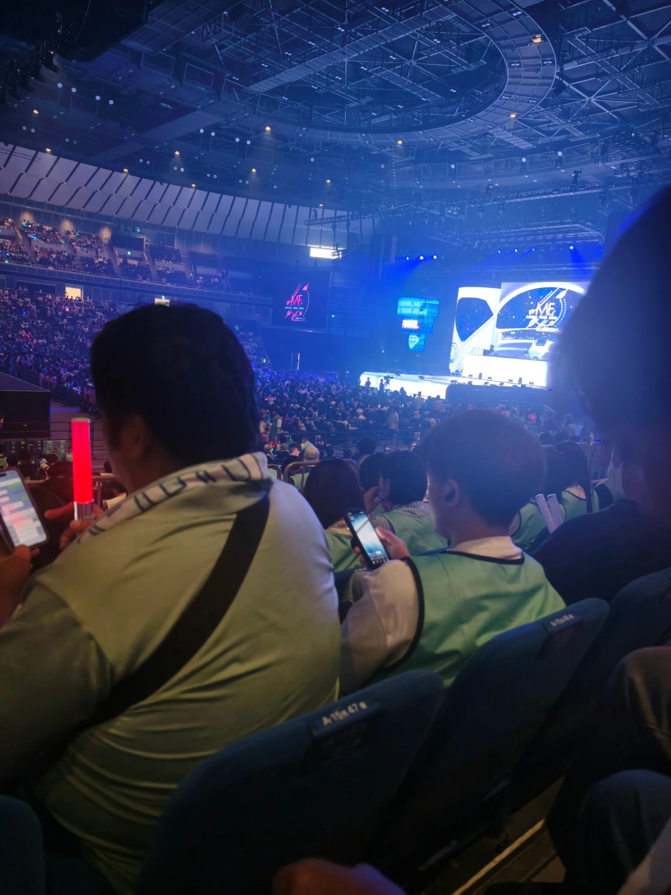 View from A4扉アリ一ナ席A16列48番 Jul 18, 2026 ≠me 神奈川 DAY2 夜